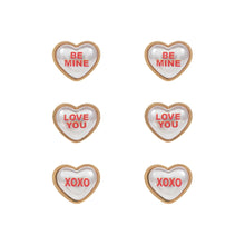Heart Message Stud Earrings