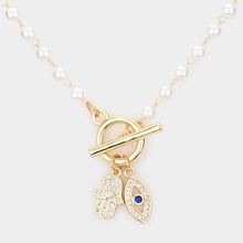 Hamsa Pearl Necklace
