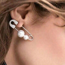 Crystal Safety Pin Earring