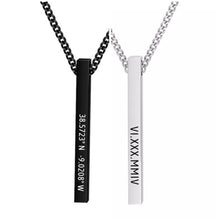 Custom Bar Pendant Necklace